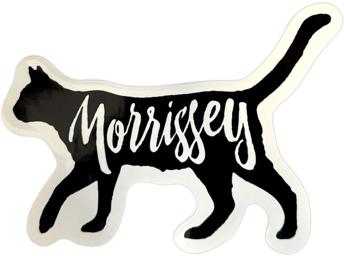 Morrissey - Cat Logo Sticker - Zwart/Wit