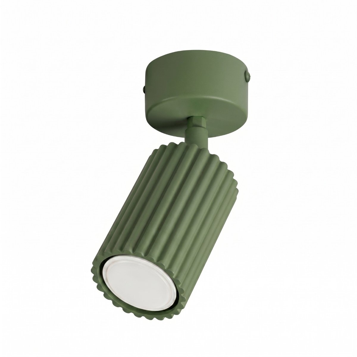 Sollux Lighting Plafondlamp KARBON - GU10 - olijfgroen - aluminium - 7x7x18cm