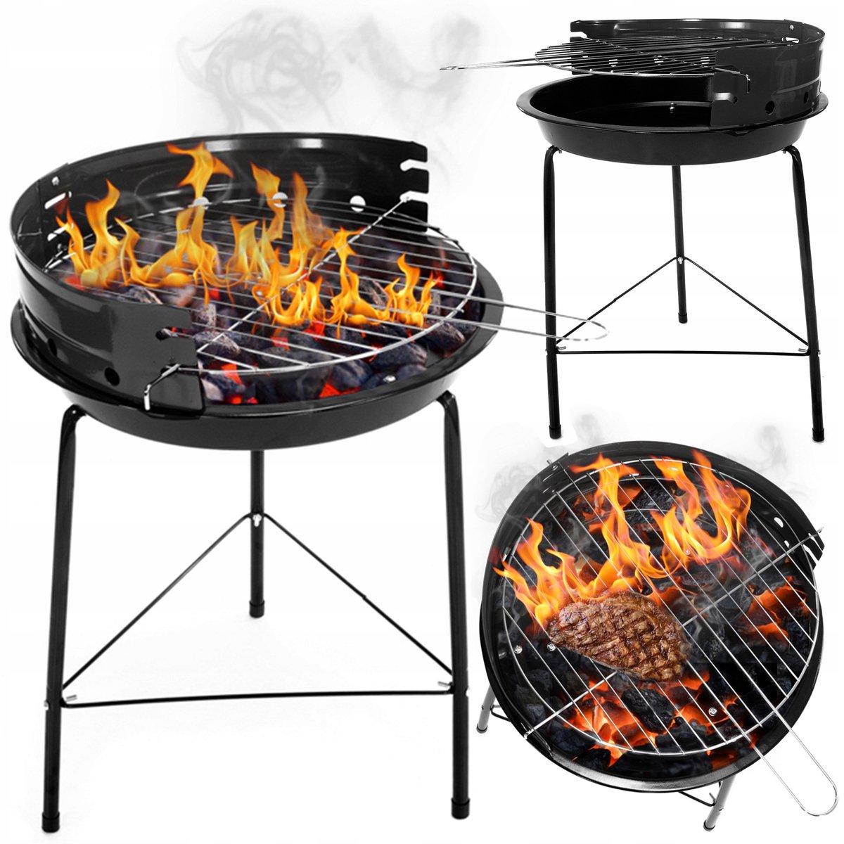 Draagbare Houtskoolgrill voor Picknick en Tuin - Compact & Lichtgewicht