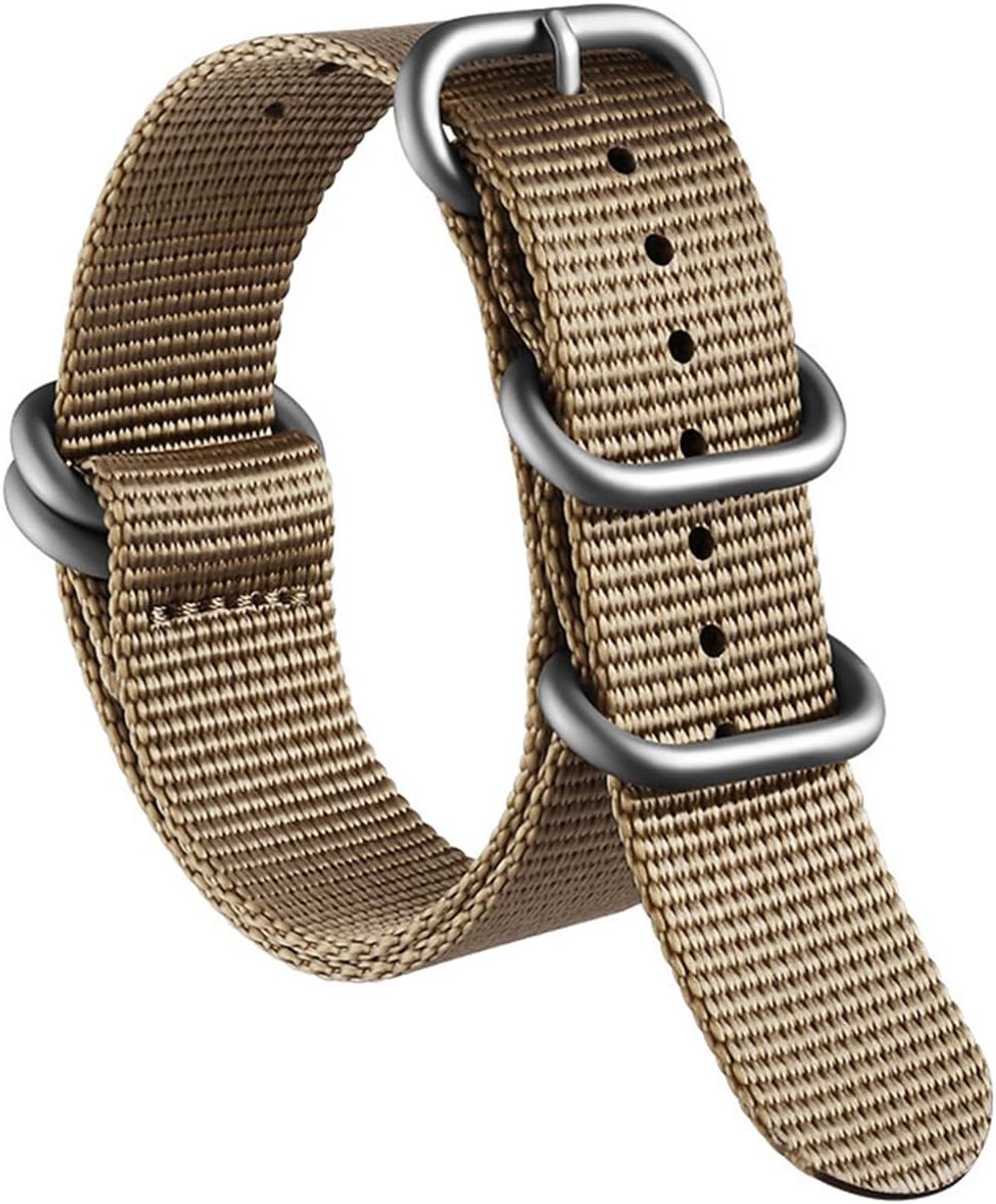 Watch Straps NATO Nylon G10 Premium Ballistic Multicolor Replacement Watch Straps with Silver Stainless Steel Buckle - ShopVlot