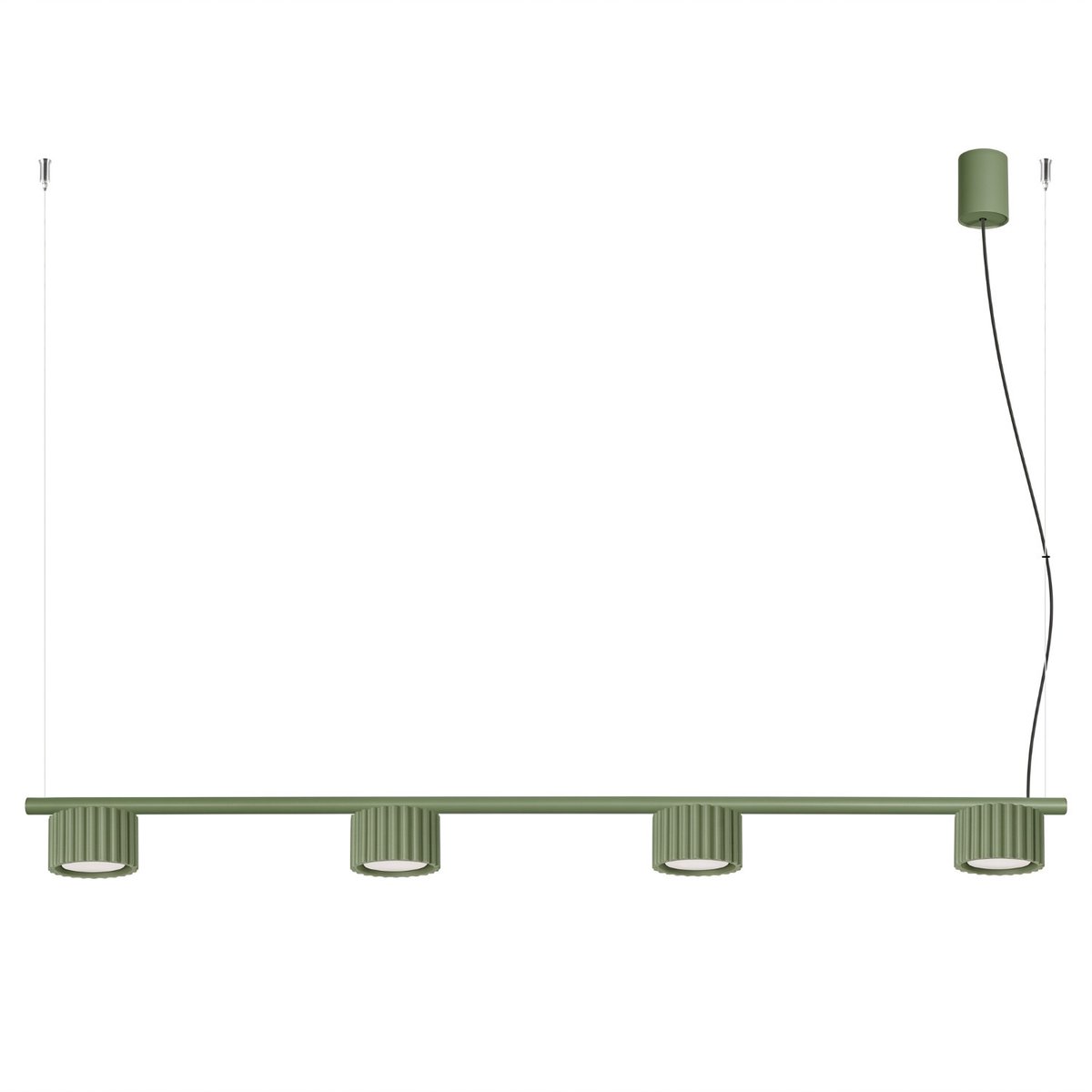 Sollux Lighting Kroonluchter AURA - Gx53 - olijfgroen - aluminium - 122x10x208cm
