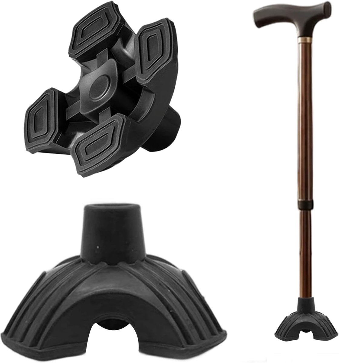Walking Stick Rubber Ends, 19mm / in in 3/4 Inch Non Slip Reed Tips, Self Standing Feet Base Crutch Tips, Rubber - ShopVlot