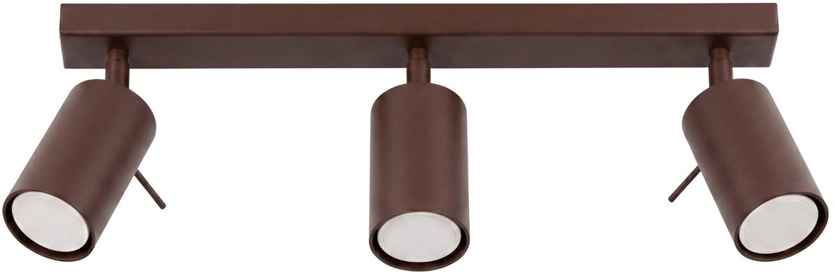 Sollux Lighting Plafondlamp RING - GU10 - bruin - staal - 45x6x16cm
