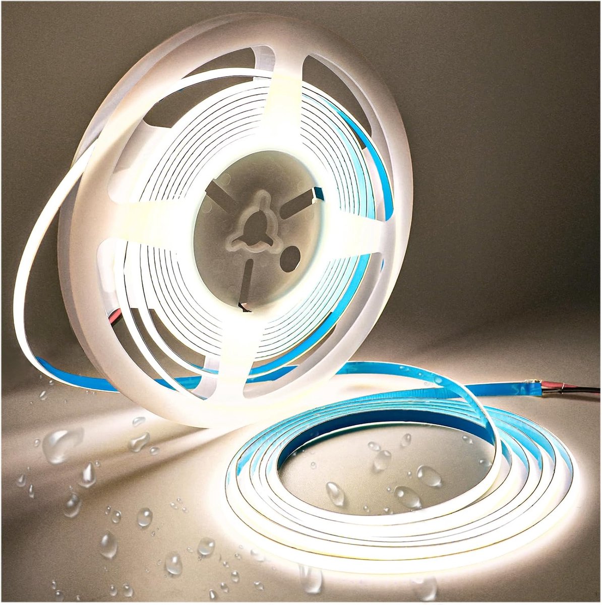 LED Strip COB 12V, 5mm Wide Ultra Thin LED Light Strip Natural White 4000K 5m 384leds/Meter Neon Light Flexible Strip - ShopVlot