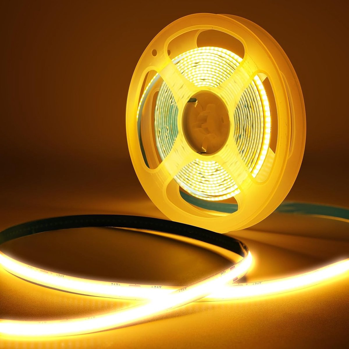 LED-strip - Warm Wit - 3 m - Dimbare LED-strip met Afstandsbediening en Voeding - Voor Huisdecoratie