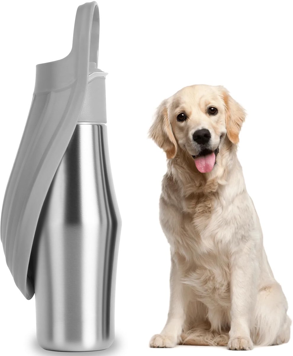 Hondendrinkfles voor onderweg, 750 ml waterfles voor honden voor onderweg - ShopVlot