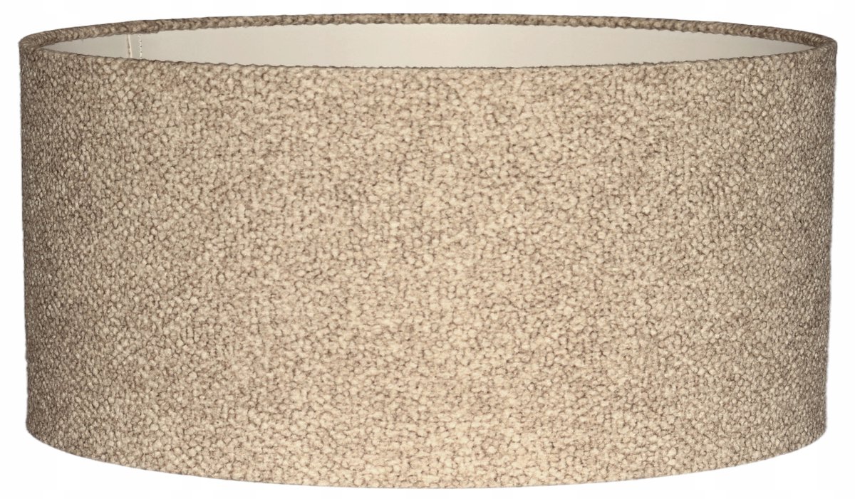 Beige Cilinder Lampenkap 40/20 cm E27 met Unieke Textuur