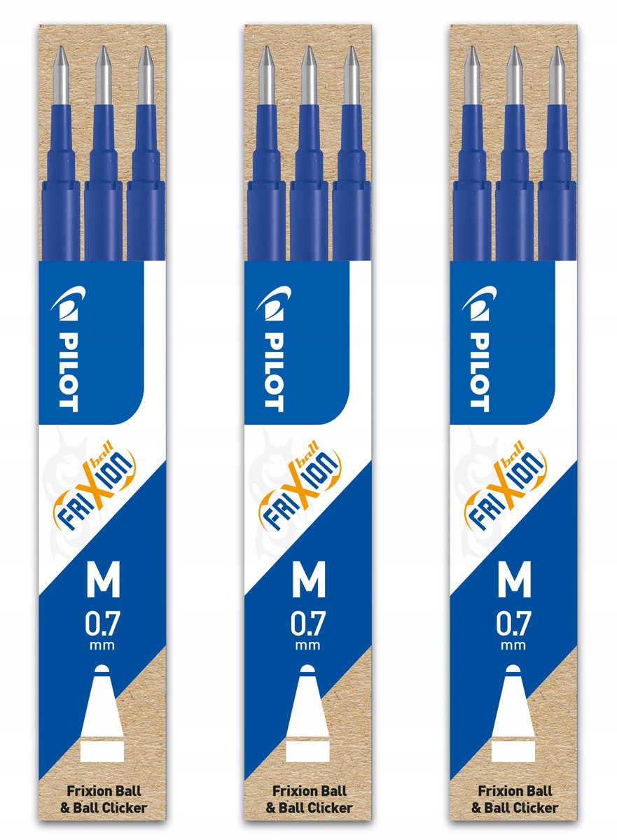 9x Frixion Blauwe Navul Pennen 0,7 mm - Origineel