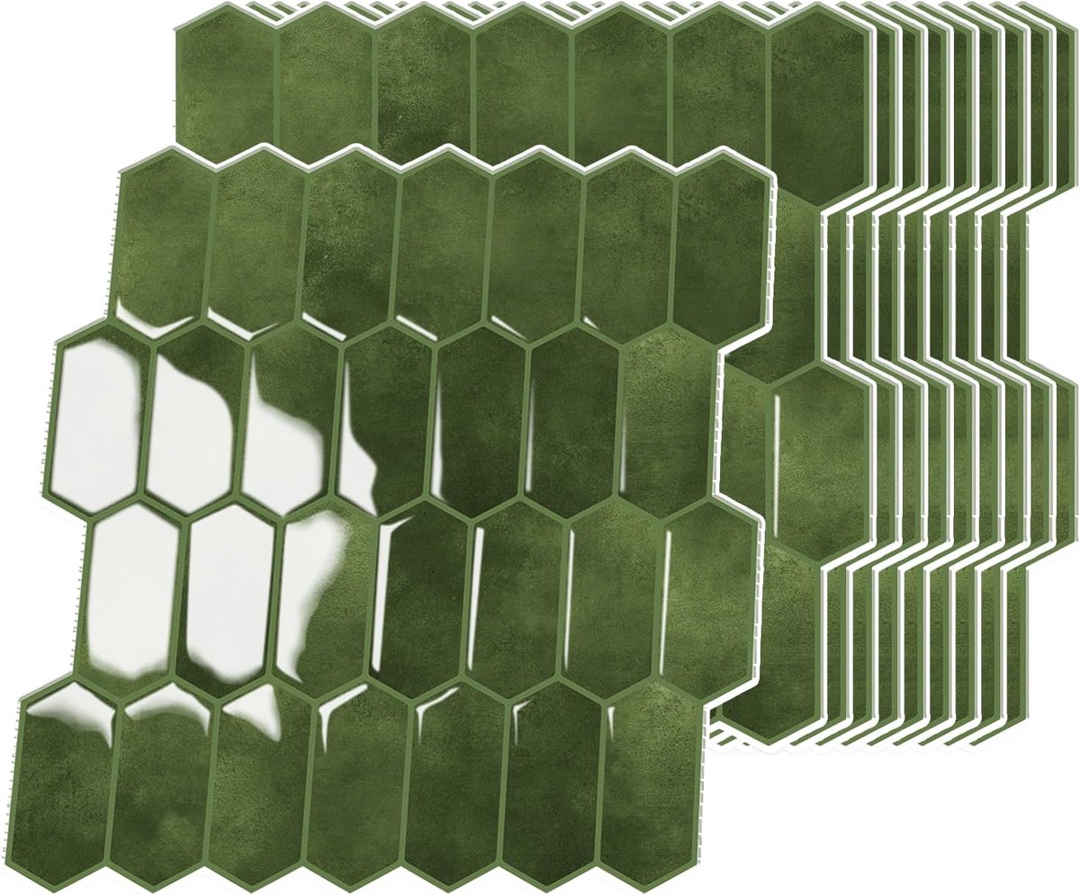 10 x Tile Stickers for Kitchen Tiles, Decorative Panels for Wall, Self-Adhesive Tiles for Kitchen and Bathroom - ShopVlot