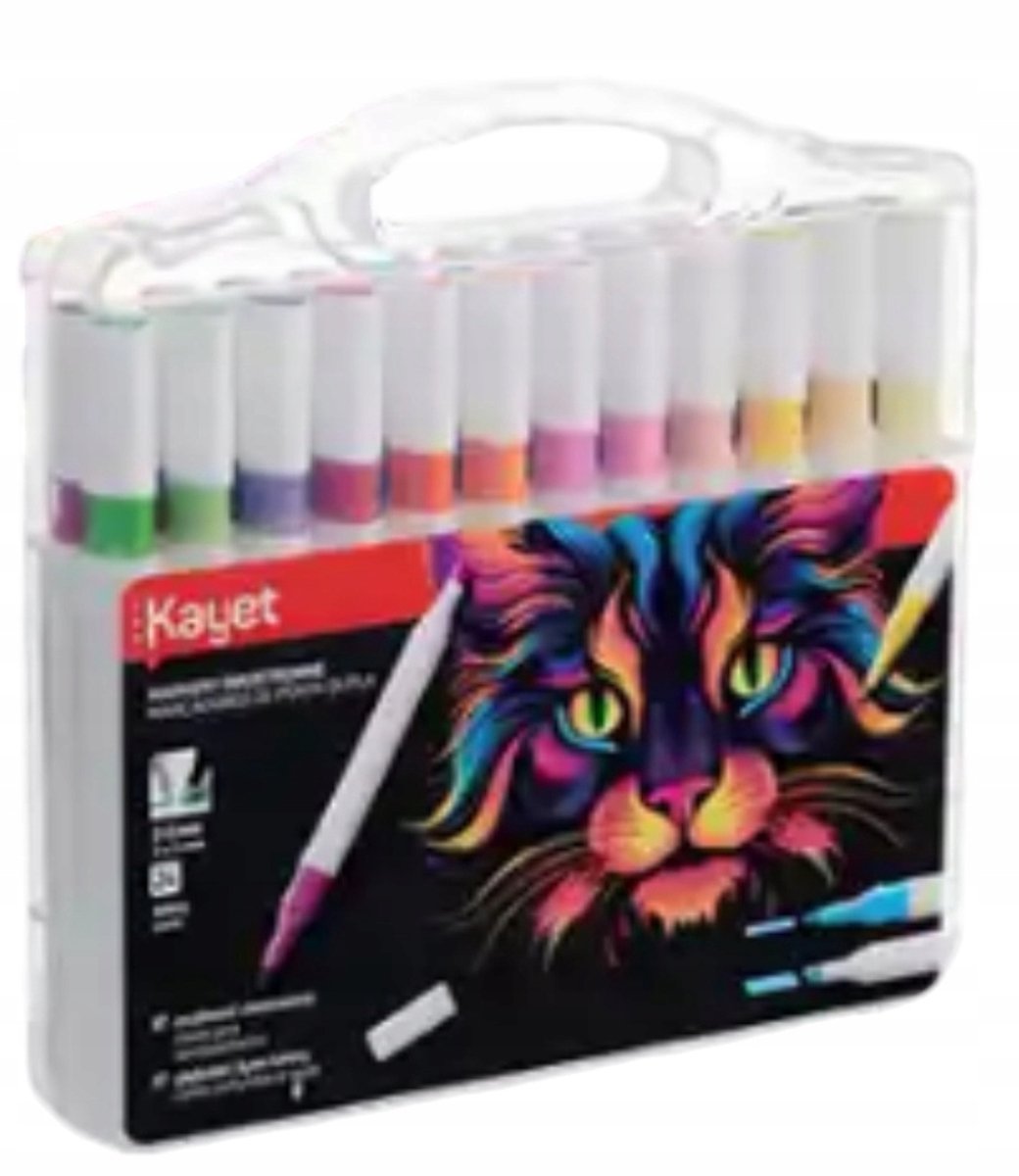 Dubbelzijdige Markers Set - 24 Levendige Kleuren