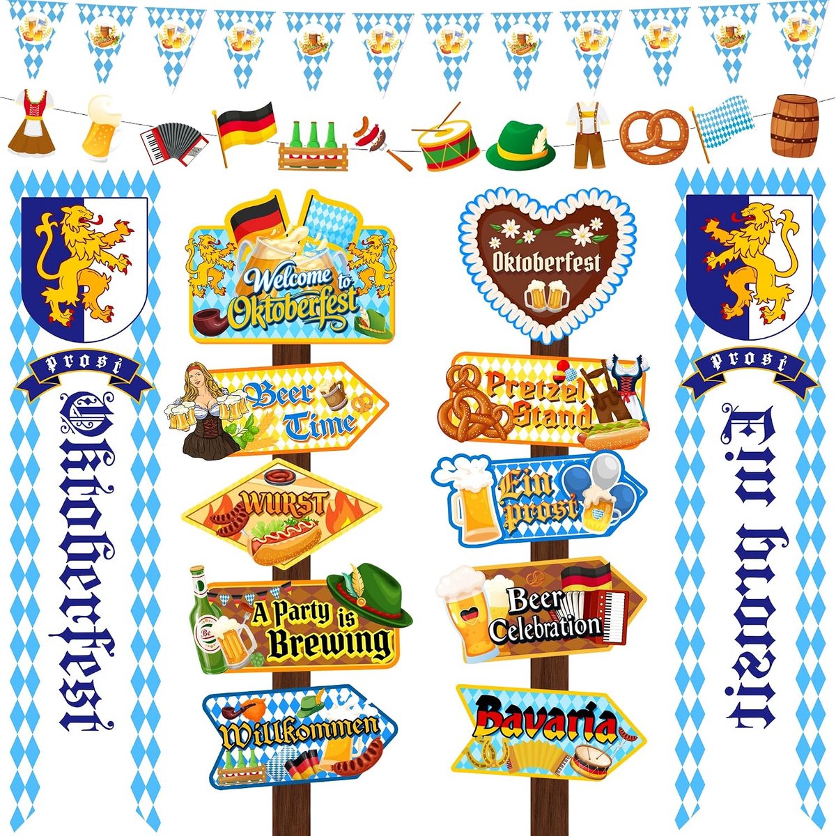 Oktoberfest decoratieve banner Beierse Oktoberfest banner - ShopVlot