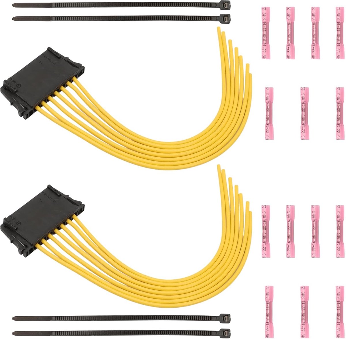2 x Tail Light Wire Harness Repair Kit, 7 Pin Tail Light Wiring Harness Plug, Compatible with Mercedes C-Class W203 - ShopVlot