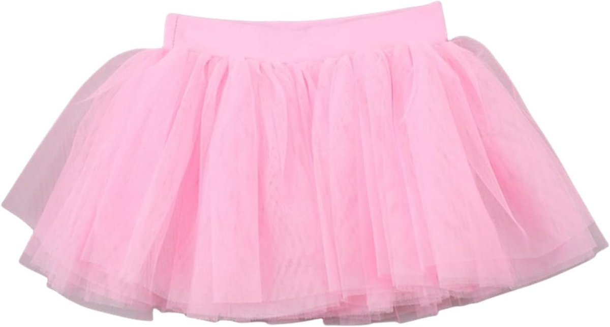 Girls' Elastic Ballet Dance Skirt 4 Layers Tulle Tutu Skirt - ShopVlot