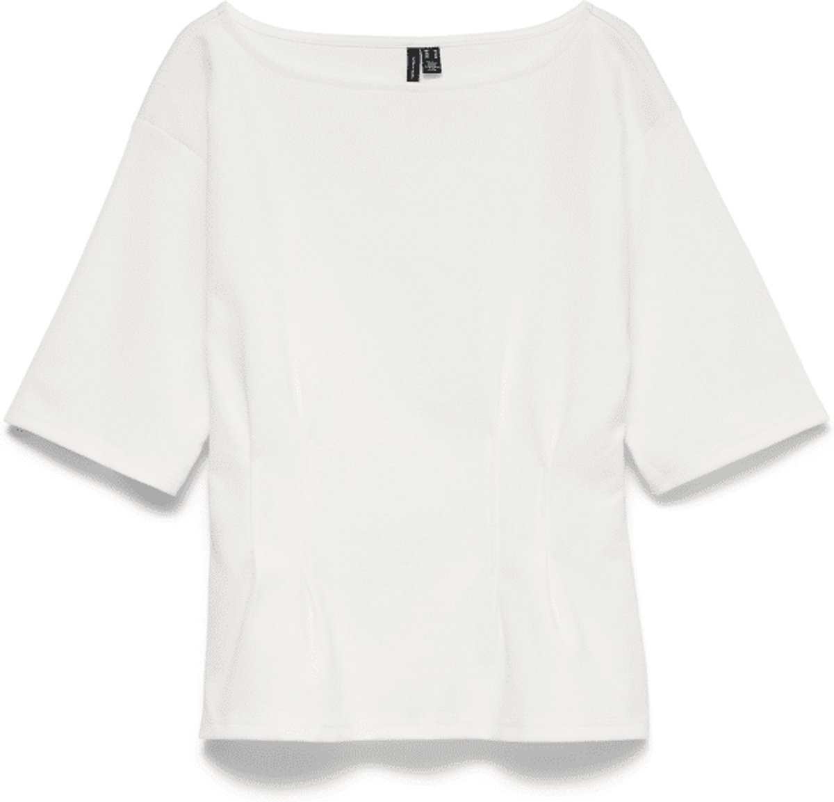 Vero Moda Vmbjork Ss Boatneck Top Snow White | Wit | Maat: XL