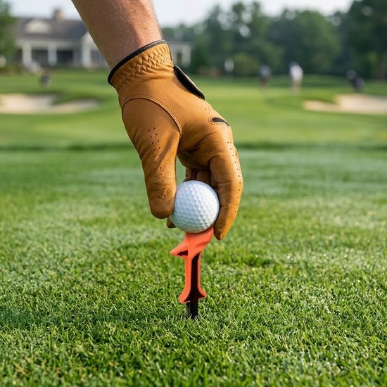 Oranje zwarte plastic golf tees 12 stuks – golf tees met laag weerstand ontwerp – herbruikbare golf tee – duurzame golf accessoires – geschikt voor training en golfspel — afbeelding 4