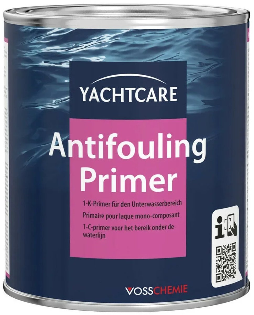 Antifouling primer 750 ml, matte grijs, grondverf boot