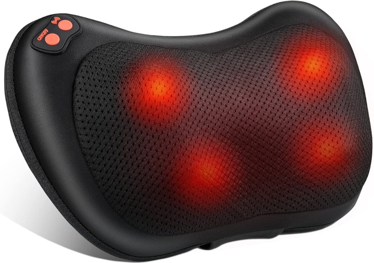 VALI® Massagekussen - Massage Apparaat voor Nek en Rug - Massageapparaten - Zwart - 33cm x 21cm x 12cm