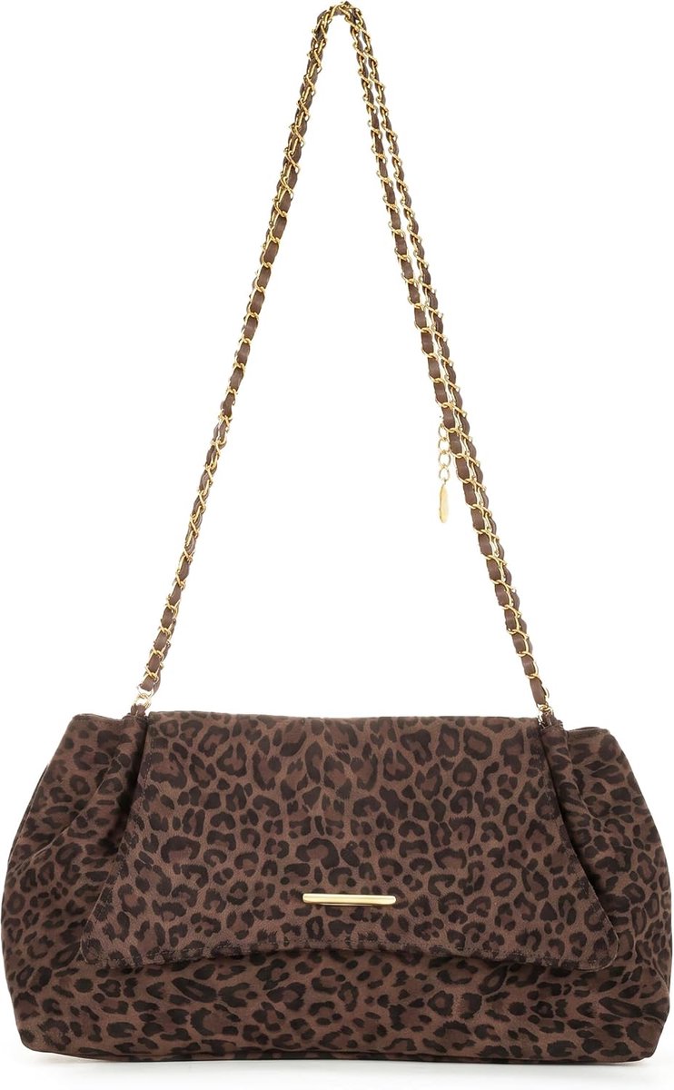 Dames schoudertassen luipaardprint slouchy hobo tassen - ShopVlot