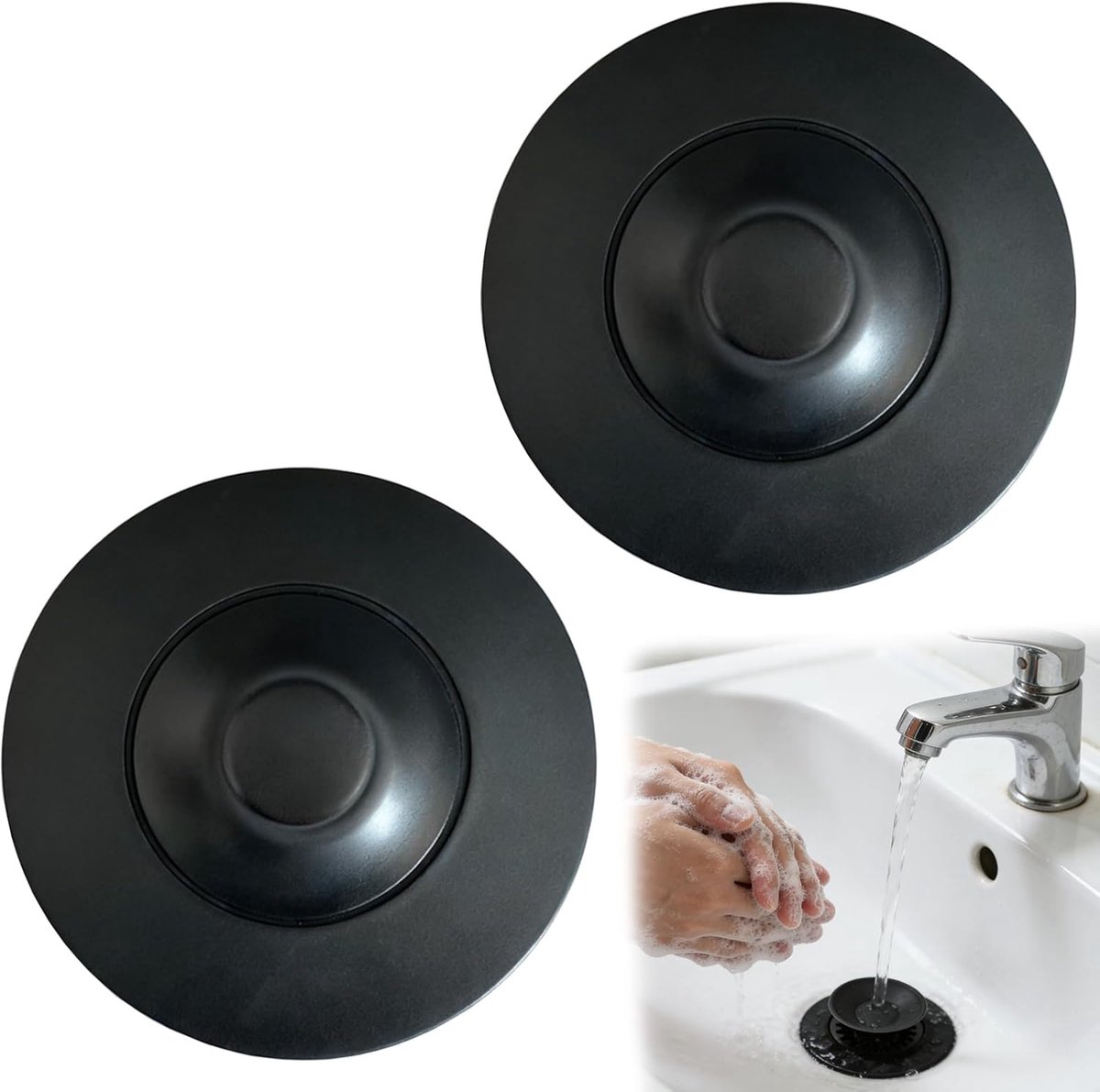 2 pieces stopper bathtub drain strainer silicone 11cm - ShopVlot