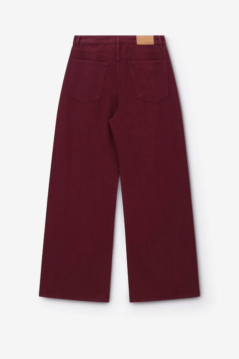 Sissy-Boy - Donkerrode hight waist wide leg jeans