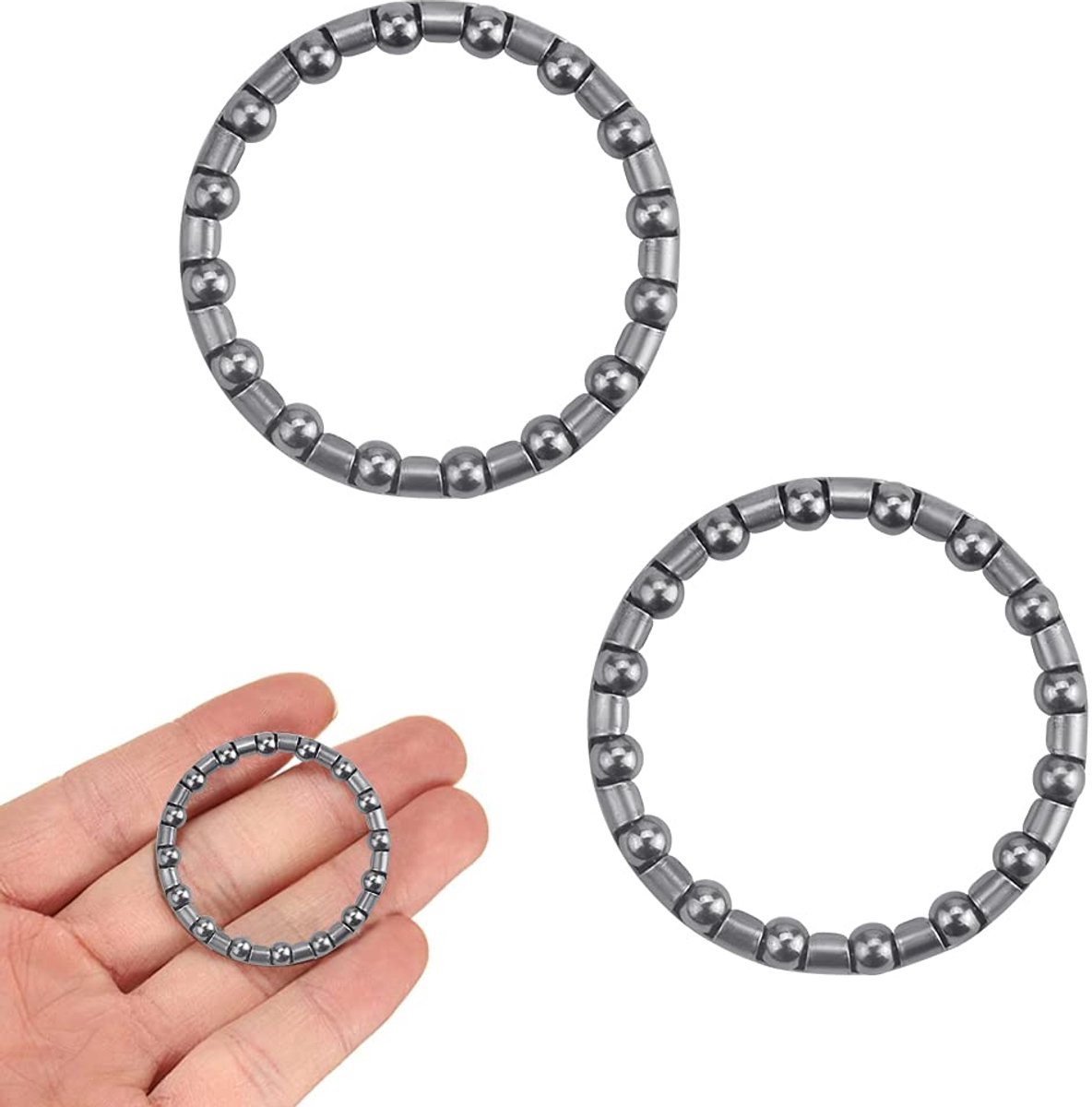 10PCS 1 1/8 Headset Caged Ball Bearing Precision Bottom Bracket Silver Race Cycling Headset Bearing with 16 balls - ShopVlot