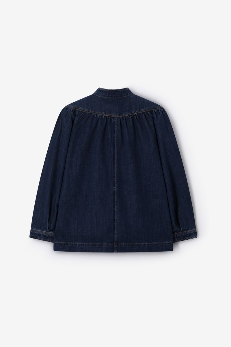 Sissy-Boy - Donkerblauwe denim jack met patch zakken