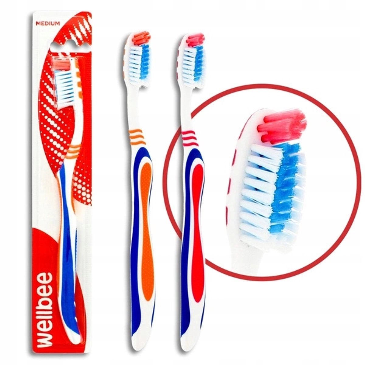 WELLBEE Tandenborstel Medium - 1 Stuk