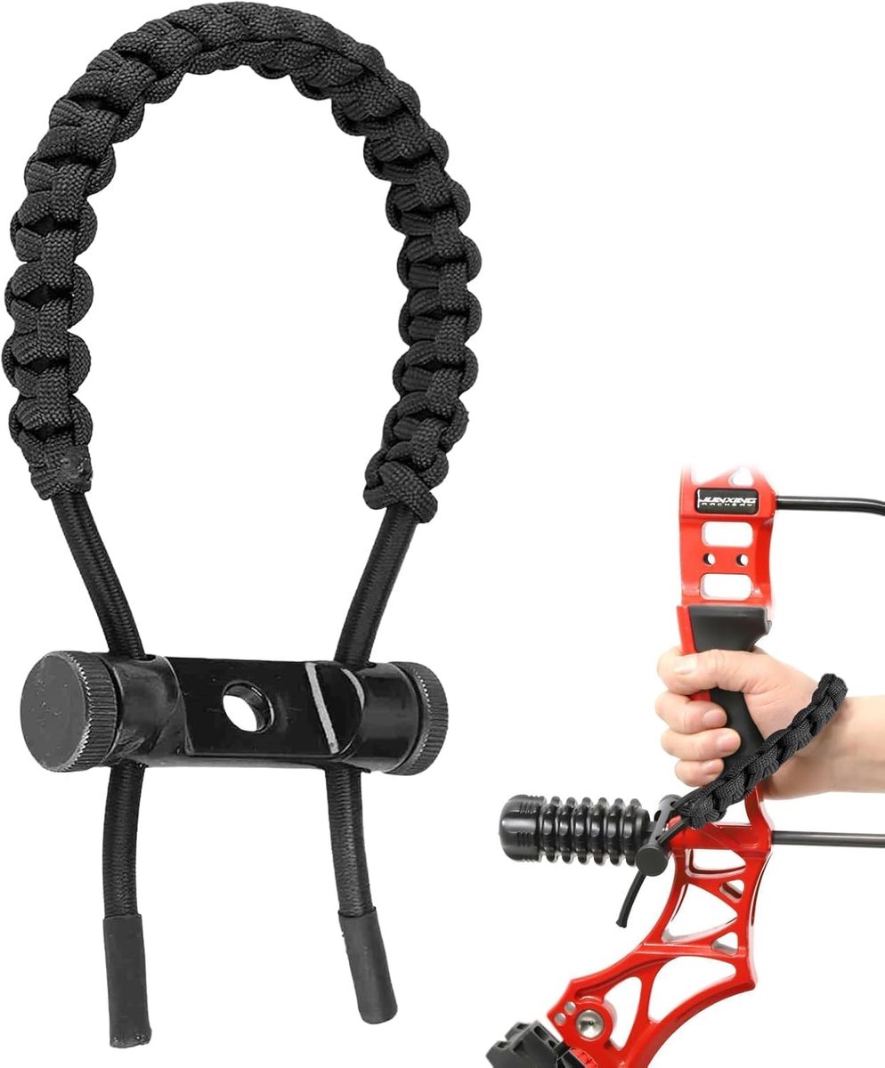 Archery Wrist Bow Sling, Archery Equipment Adjustable Compound Wrist Rope Belt Cord Shooting Target Hunting Accessory - ShopVlot