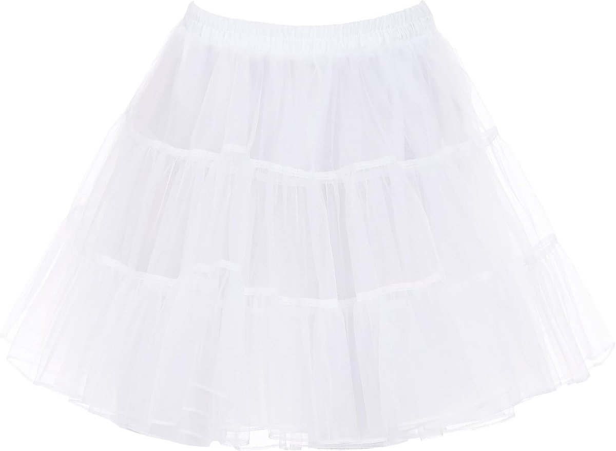 Wikoan Women's 50s Vintage Rockabilly Petticoat Mini Skirt S-XXL - ShopVlot