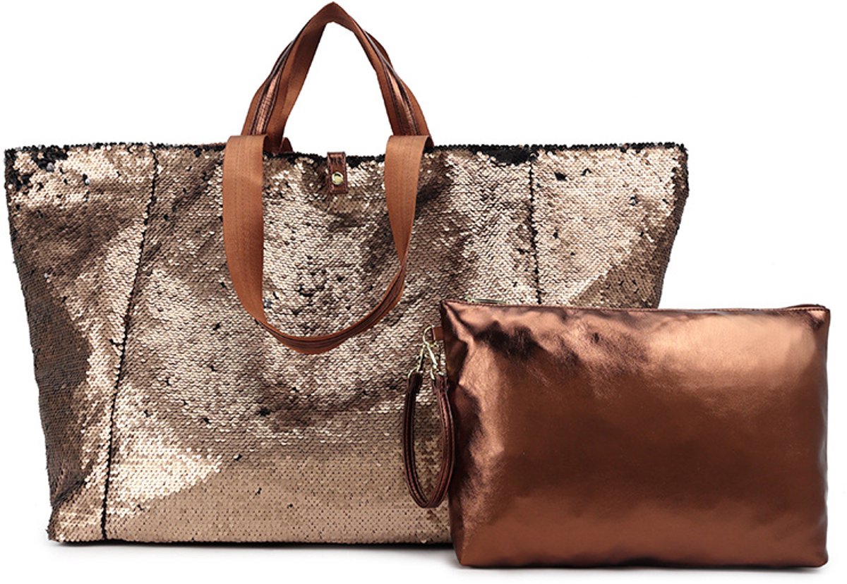 Giuliano kunstlederen handtas met binnen tas Kaoline - Dames - Brons