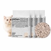 pidan Tofu Kattenbakvulling met Koffiedik (geurloos) - 4 x 2,4 kg (24L) - Sterke Geurcontrole- Klontvormend en Plantaardig - Minder Uitloop - Stofvrij