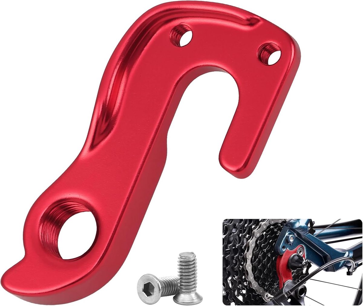 achterhaak voor Cube-fiets 2014-2021, robuuste schakelwerkhouder van aluminiumlegering met 2 schroeven, reserveonderdeel voor Aim, analoog, Reaction GTC Pro, compatibel en stabiel
