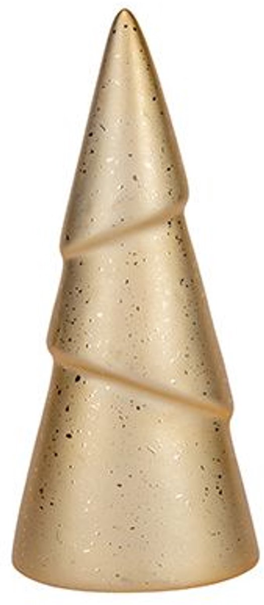 Kerstboom Gold 8,2x5,5xh19cm Lan Gwerpig Keramiek