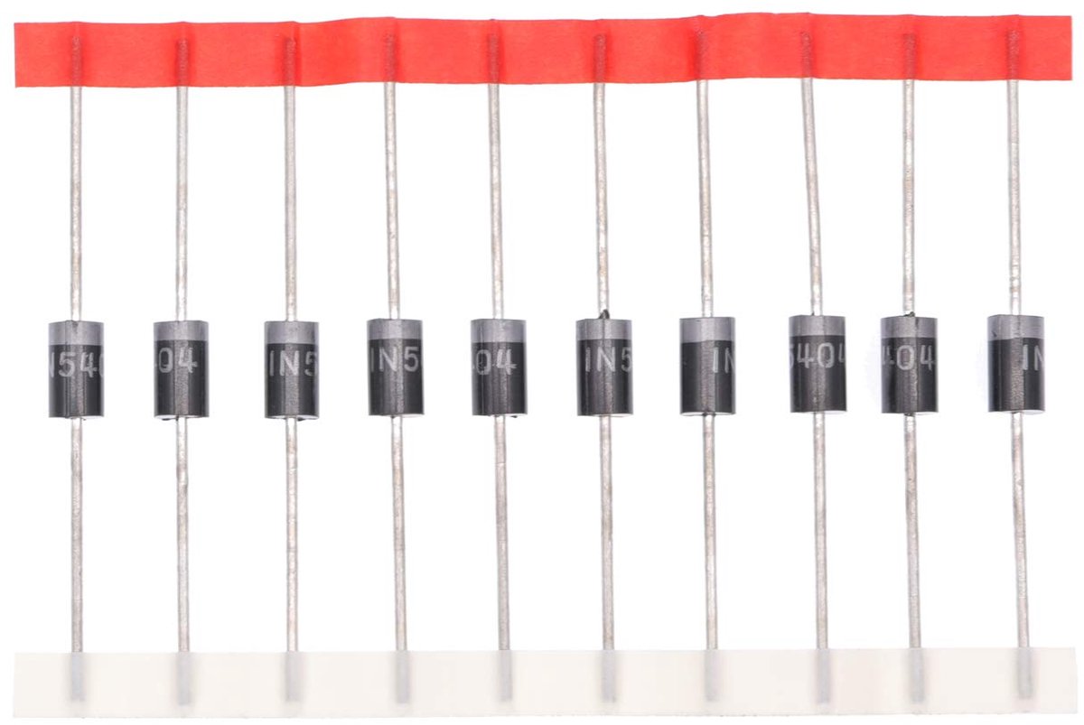 50 stuks 1N5404 Rectifier Diode 3A 400V DO-201AD (DO-27) Axiaal 5404 3 Amp 400 Volt