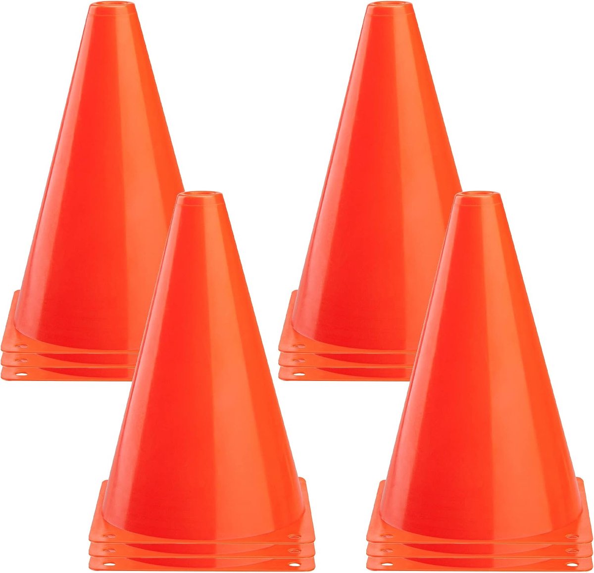 Kunststof trainingshoedjes (24-delige set, 18 cm) behendigheidvoetbalkegel, indoor-, outdoor- en feestevenementen, veldmarkering, behendigheidshoeden voor voetbal, skaten, voetbal, basketbal