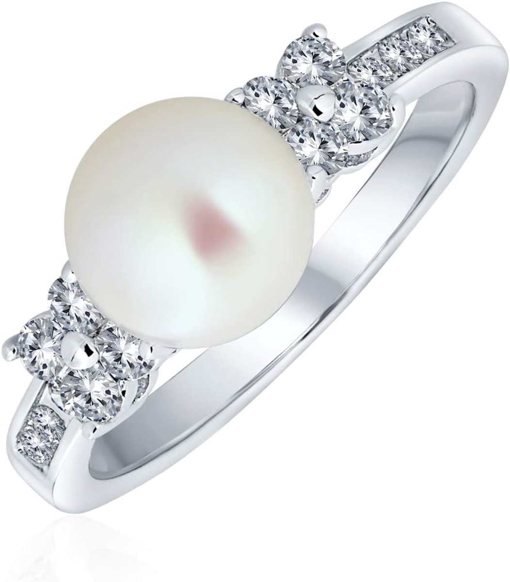 Jewelry Damen geen rvs stempel messing Rundschliff Parel