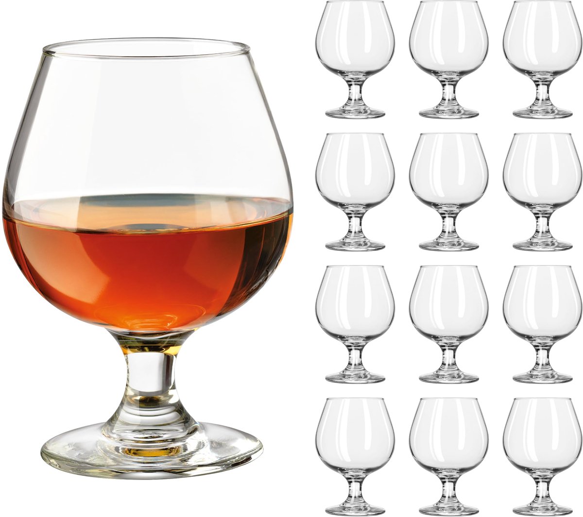 Libbey Embassy Whiskyglazen - Cognacglazen Set - Transparant Glas - 340 ml - 12 Stuks