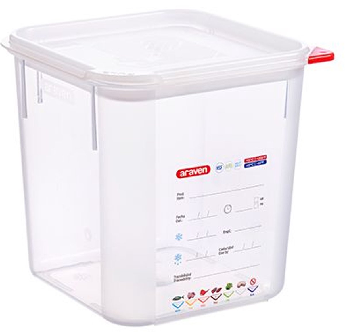 Vershouddoos 4l Pp Met Deksel Transparant 19,5x19,5xh19cm
