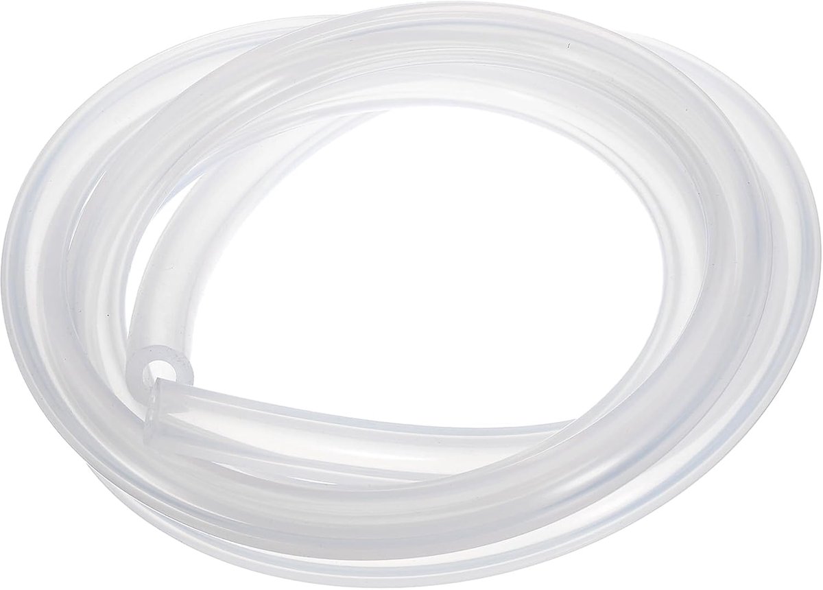 Siliconen slang, 8 mm ID x 16 mm OD 6,56 voet lange flexibele zuivere siliconen slang met hoge temperatuurbestendigheid voor thuisbrouwen, aquaponische luchtslang