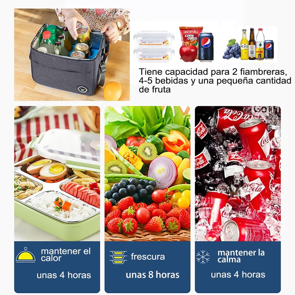 SnelShoppen - 13L Geïsoleerde Lunchtas Koeltas - Draagbare Reis Picknicktas voor Vrouwen, Mannen, Kinderen - Perfect voor School en Kantoor