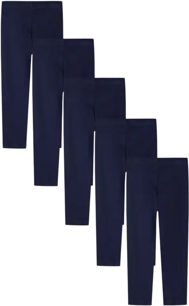 Minoti Legging Meisjes 5-pack - katoen - donkerblauw