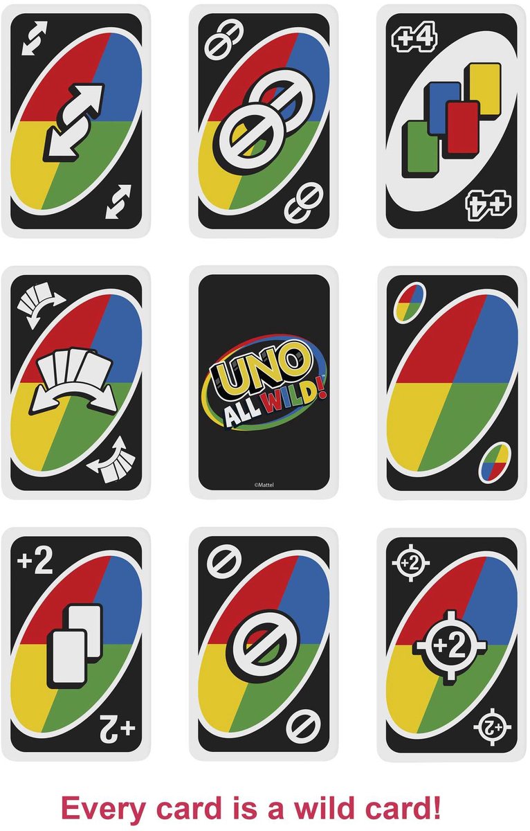 Mattel Games UNO All Wild - Kaartspel — afbeelding 2