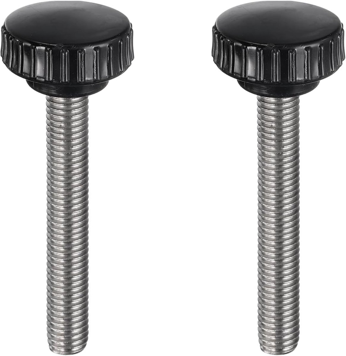 2 stuks kartelschroeven met schroefdraad M10 x 70 mm ronde kop schroef ronde greepschroef klemknoppen 30 mm handknoppen roestvrij staal 304 duimschroeven spanschroef voor industriële machine