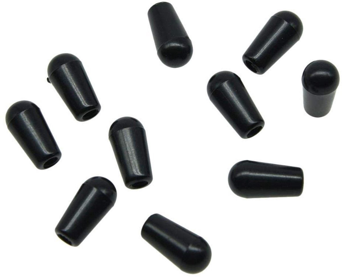 10Pcs Metrische M3.5 Gitaar 3 Manier Tuimelschakelaar Tip Schakelaar Knop Gitaar Schakelaar Cap voor Epiphone LP Les Paul Zwart