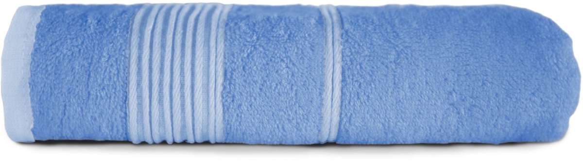 Darymex - Handdoek - Badhanddoek van 50x90 cm met natuurlijke bamboevezels, blauwe kleur.
