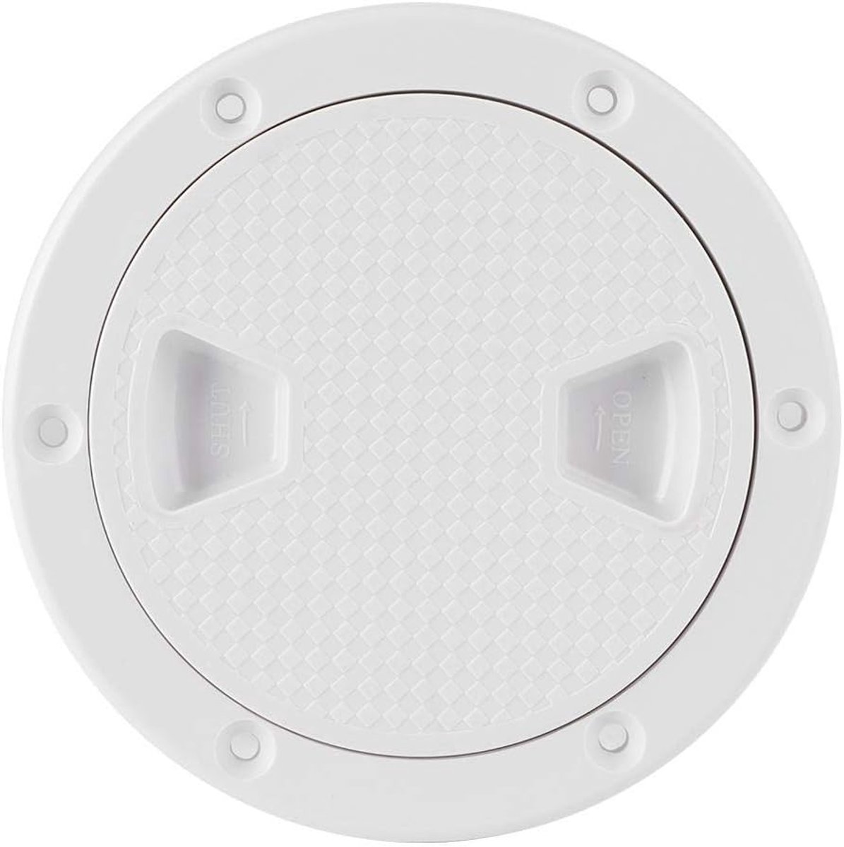 Dekplaat Bootonderdelen Jacht Dekdeksel Hatch Dekplaat Witte Ronde Antislip Inspectieluik Met Afneembare Cover(4inch)