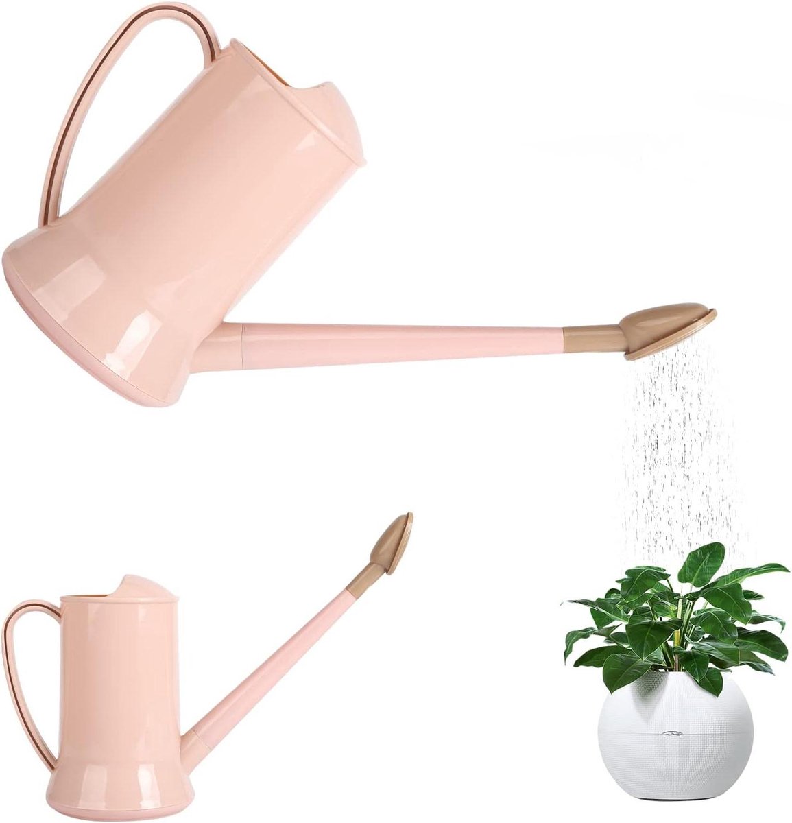 Gieter Kunststof - Waterfles Plantenspuit - Planten Water Geven - Lange Afneembare Uitloop - 2 Liter - Roze