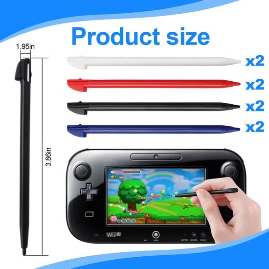 8 stuks 4 kleuren Stylus Pen Touch Screen voor NDS Lite DSL NDSL Style 1 — afbeelding 5