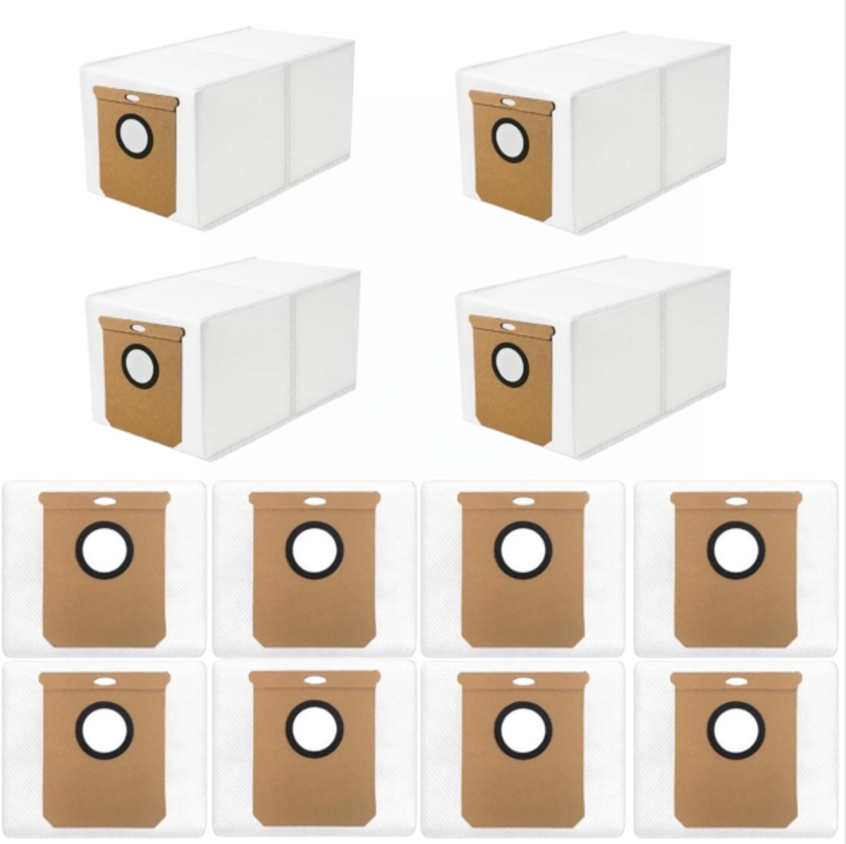 12 Stuks Stofzakken Geschikt voor Eufy L60 SES, L60 Hybrid SES & L50 SES - 2,5L Stofzuigerzakken voor Self-Empty Station
