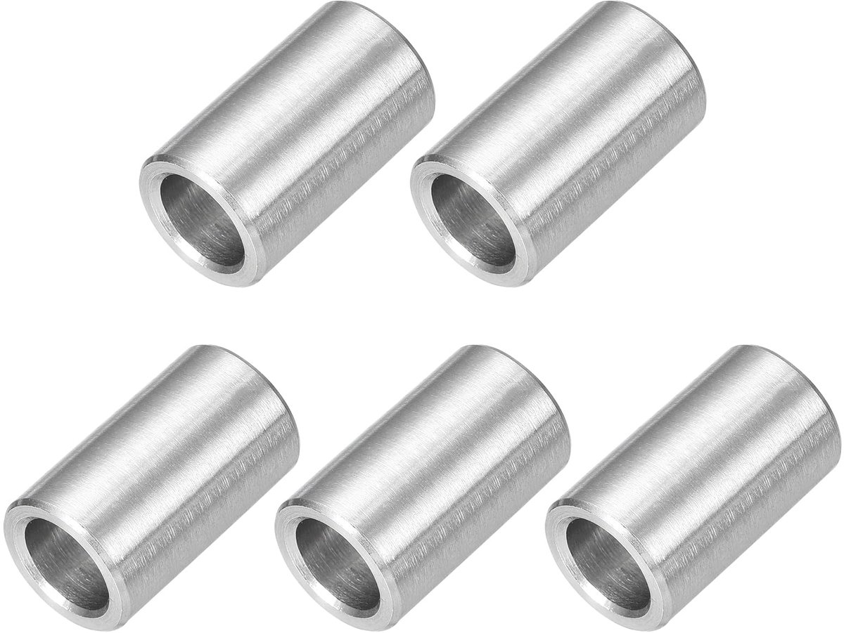 Afstandhouders van roestvrij staal, 8 mm ID x 12 mm OD x 22 mm L, afstandhouders van messing, zonder schroefdraad, ronde spacer voor schroeven moeren 5/16 inch of M8
